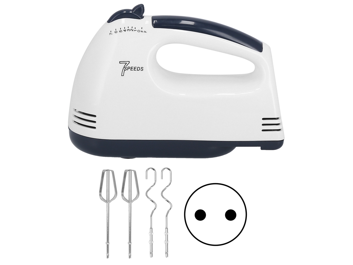 Batedeira Elétrica de Mão 7 Marchas Leve Aço Inox 220v Eu Plug para Cozinha S/MARCA