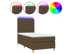 Box Spring Bed, Box Spring Beds Vidaxl Marrom Tecido (100 X 200 Cm)
