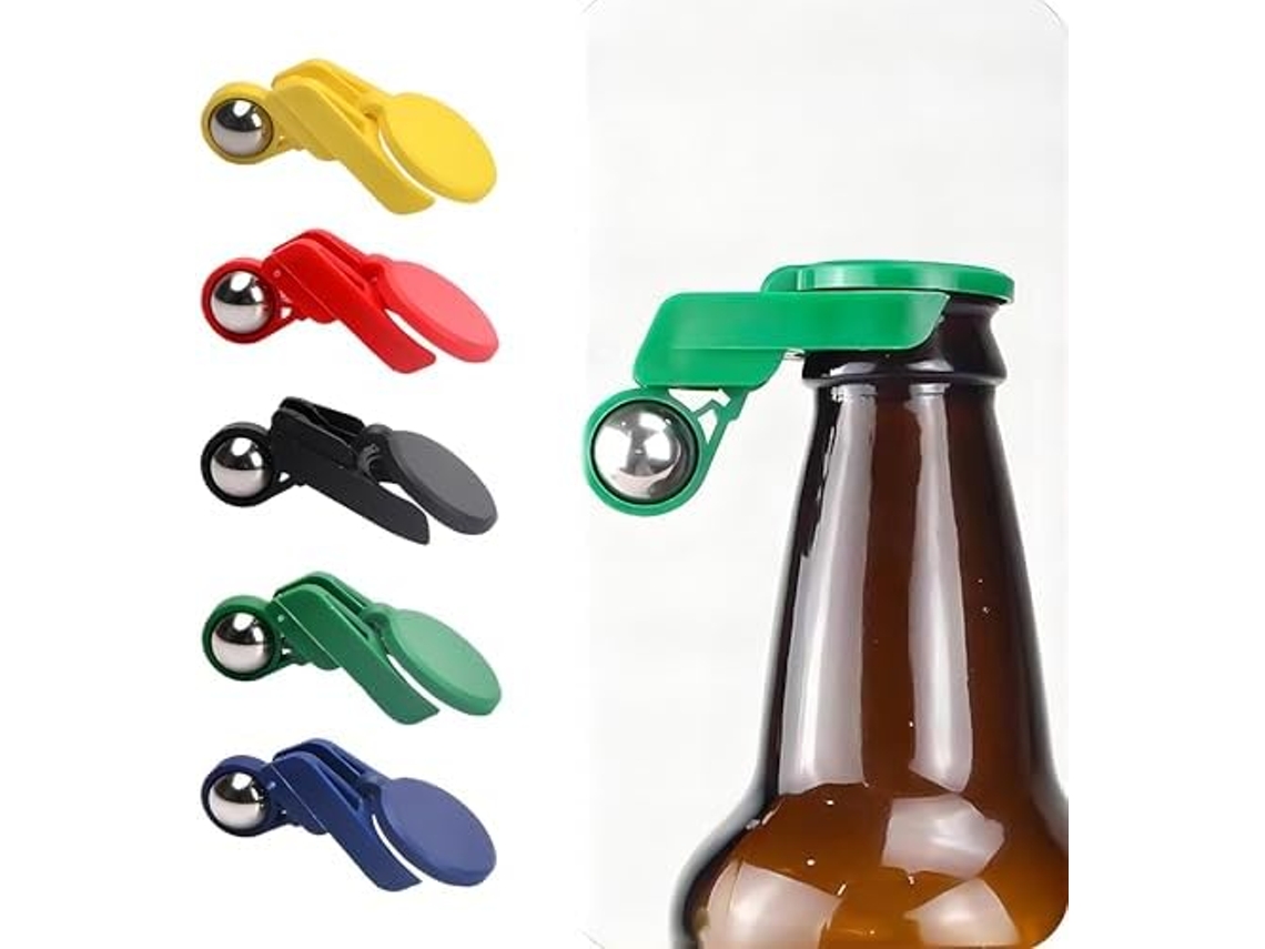 Pacote Com 5 Unidades De Tampas Garrafa Autoabertas E Fechamento Automático, 6x4cm, Reutilizáveis ​​para Cerveja, Vidro À Prova In-aquaforge