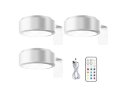 Luminária de parede Semi Fio com controle remoto, dimerizável, alimentada por bateria e BRILVIBERA 13 Core RGB Paint Light (não disponível)