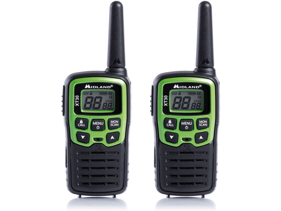 Walkie-Talkie MIDLAND XT-30 C1177 (8 Canais - Até 6 Km - Até 12h - Preto)