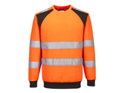 Sweatshirt De Alta Visibilidade Ecológica Wx2 | Trabalho Sustentável Naranja/negro / S