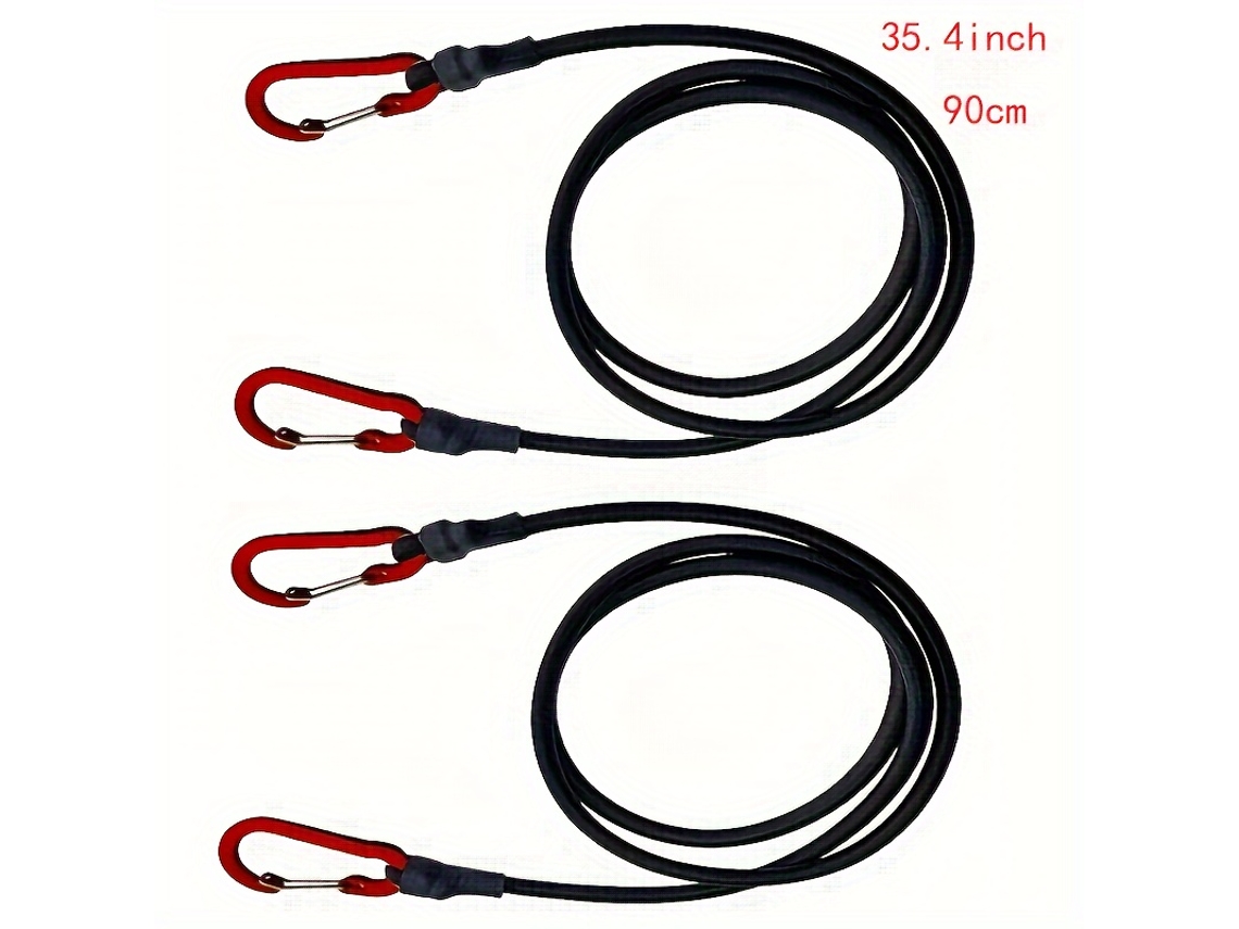Cordas Elásticas Com Ganchos, 2 Unidades, Resistente, Elástica, Para Camping, Bagagem