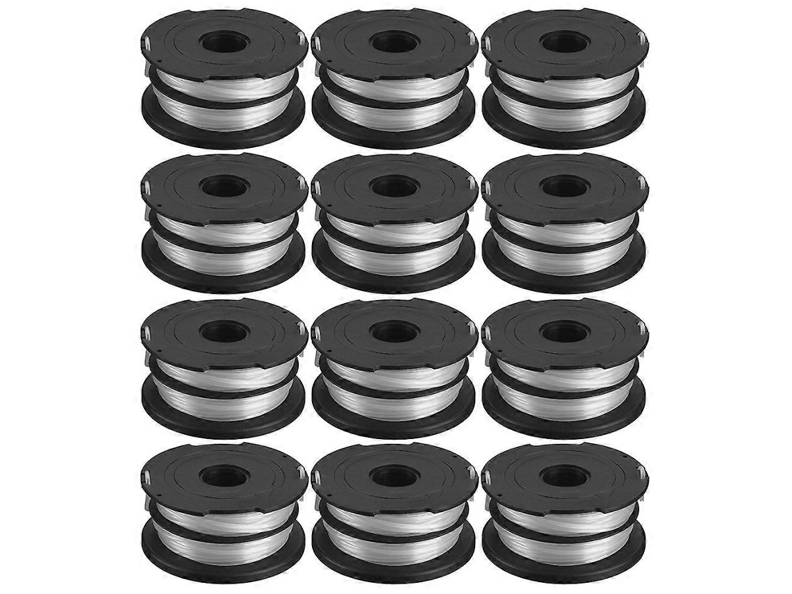 Conjunto De 12 Bobinas De Linha Para Cortadores De Grama Black Decker Gh750, Gh710 E Gh700, Modelo Df-065-bkp