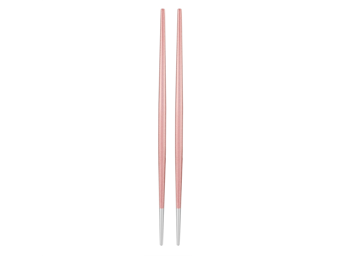 Conjunto de palitos de comida prata rosa em aço inoxidável 304 para sushi japonês S/MARCA