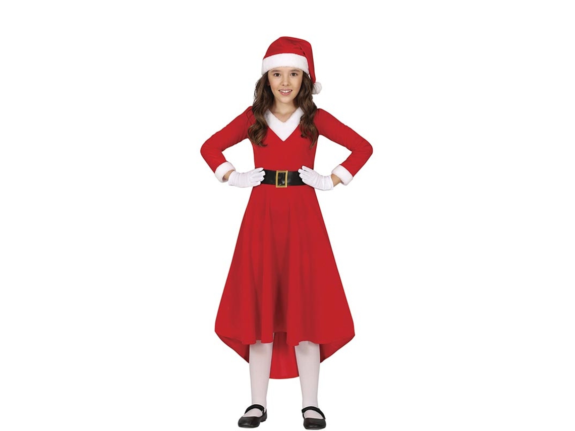 Fato de mãe natal com vestido longo para menina