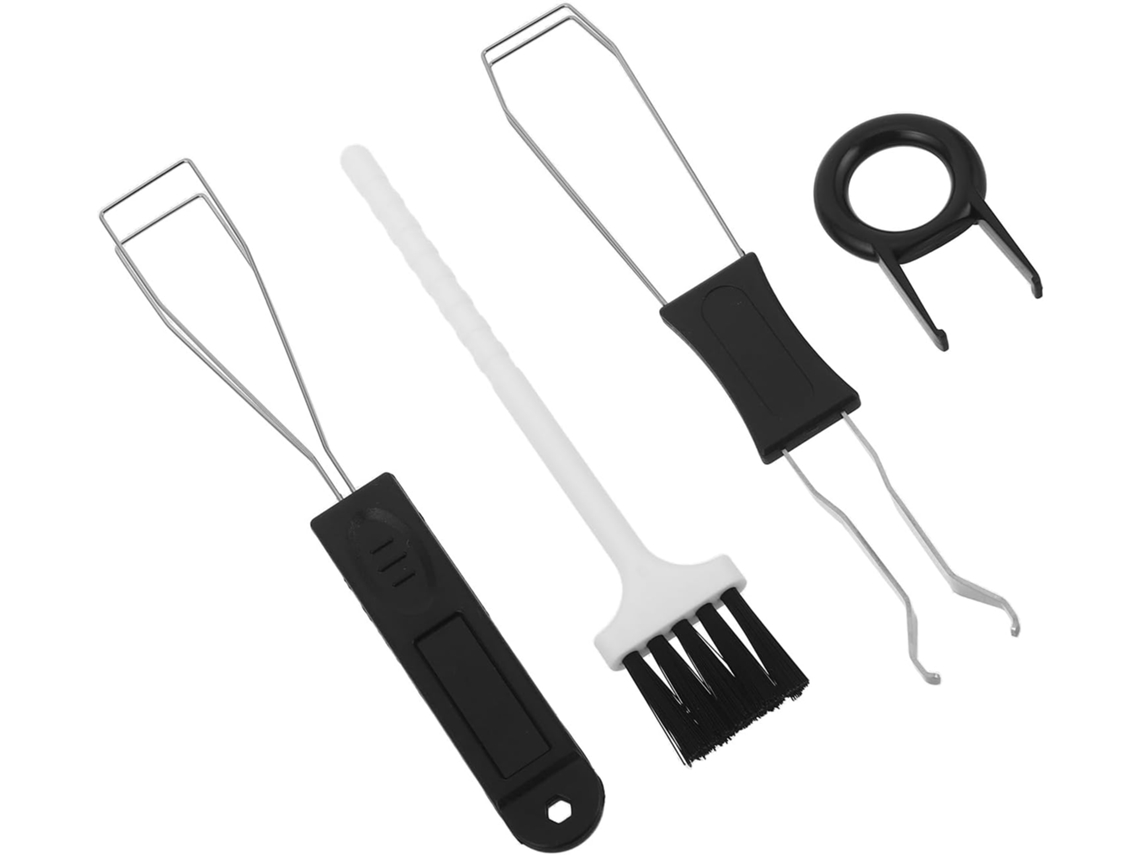 Kit Extrator De Teclas, Ferramenta Ergonômica Plástico E Metal Com Escova Limpeza