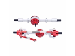 2 Ponte Dianteira e Traseira de Metal Reforçada para Peças de Automóveis Rc Wpl 1/16 C14 C24 B14 B24 B36 Henglong Fayee Jjrc MDUG