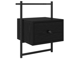 Armário de Cabeceira Carvalho Preto com Gaveta 35x30x51 cm MAISON EXCLUSIVE