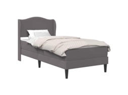 Conjunto 1 Estrutura De Cama Moderna Vidaxl Cinzento Couro Sintético (100 X 200 Cm)