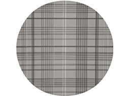 Almofada Redonda Cinza Com Linhas Quadriculadas, Antiderrapante, Removível, Para Cadeira, Banqueta, Sofá, Chão