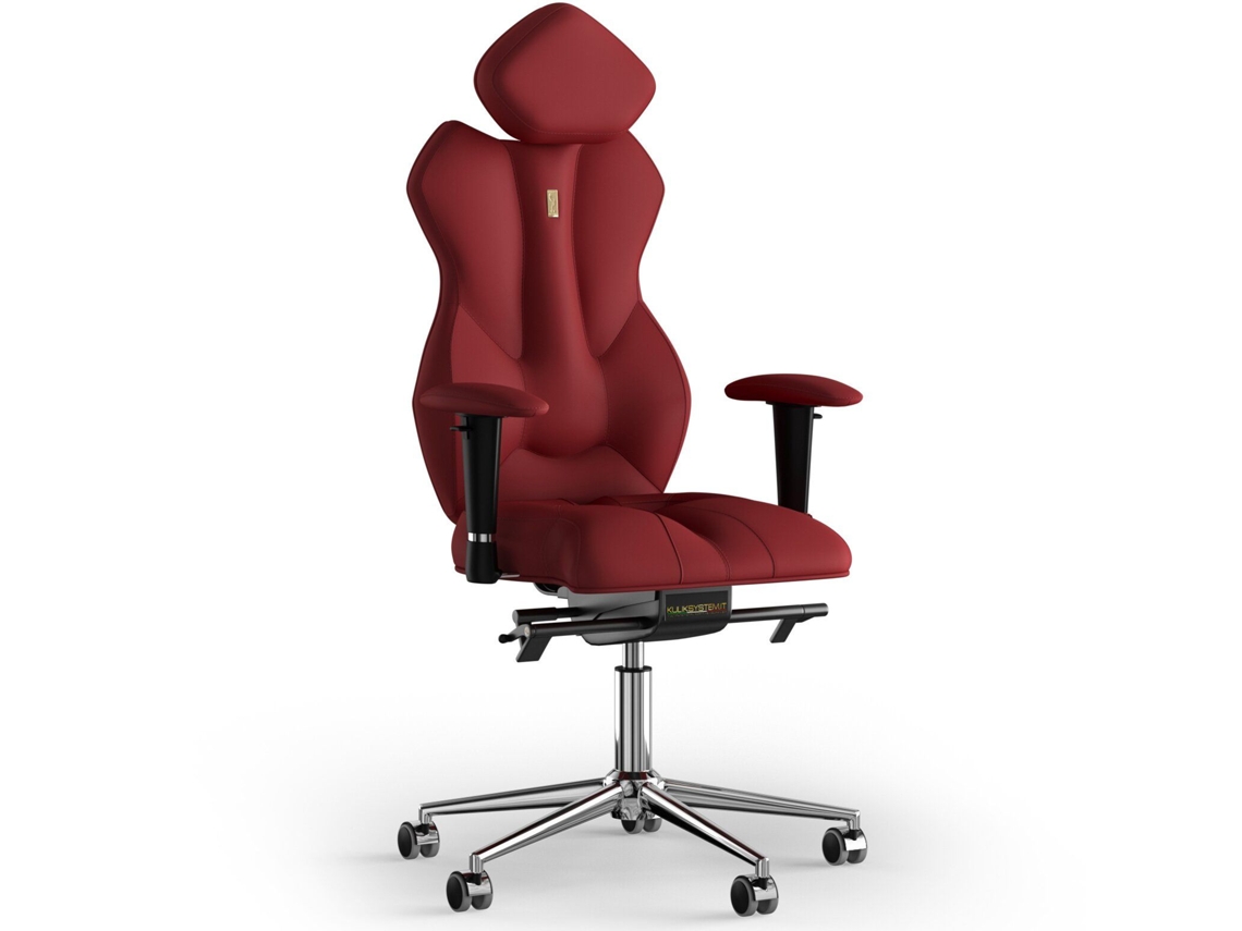 Cadeira de Escritório Ergonómica KULIK Royal PU Couro (Vermelho -130x50x50cm)