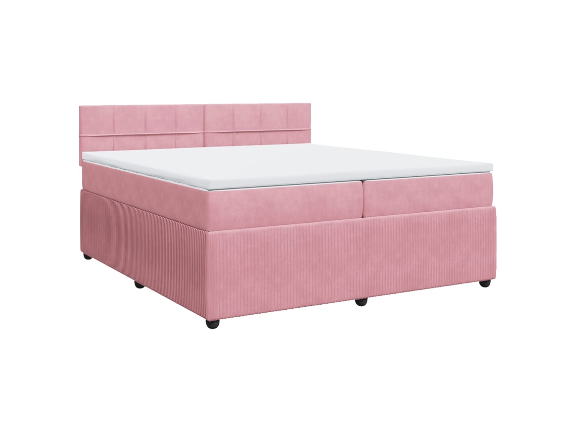 Box Spring Bed, Box Spring Beds Vidaxl Cor-de-rosa Veludo (200 X 200 Cm)