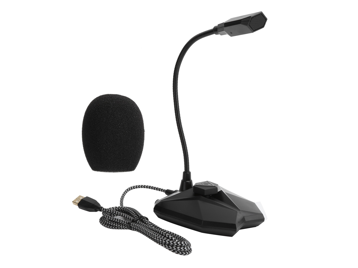 Microfone Condensador Mali com cabo G35, RGB, pescoço flexível para PC com Windows