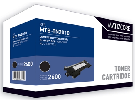 Toner MATIZCORE Brother Preto (MTB2010) — Preto
