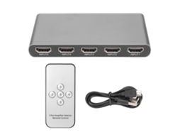 Comutador de Interface Multimídia HD 5x1 com Controle Remoto | S/MARCA