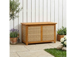 Vidaxl Caixa De Armazenamento Para Jardim 185 L 90 X 50 X 56 Cm Bege