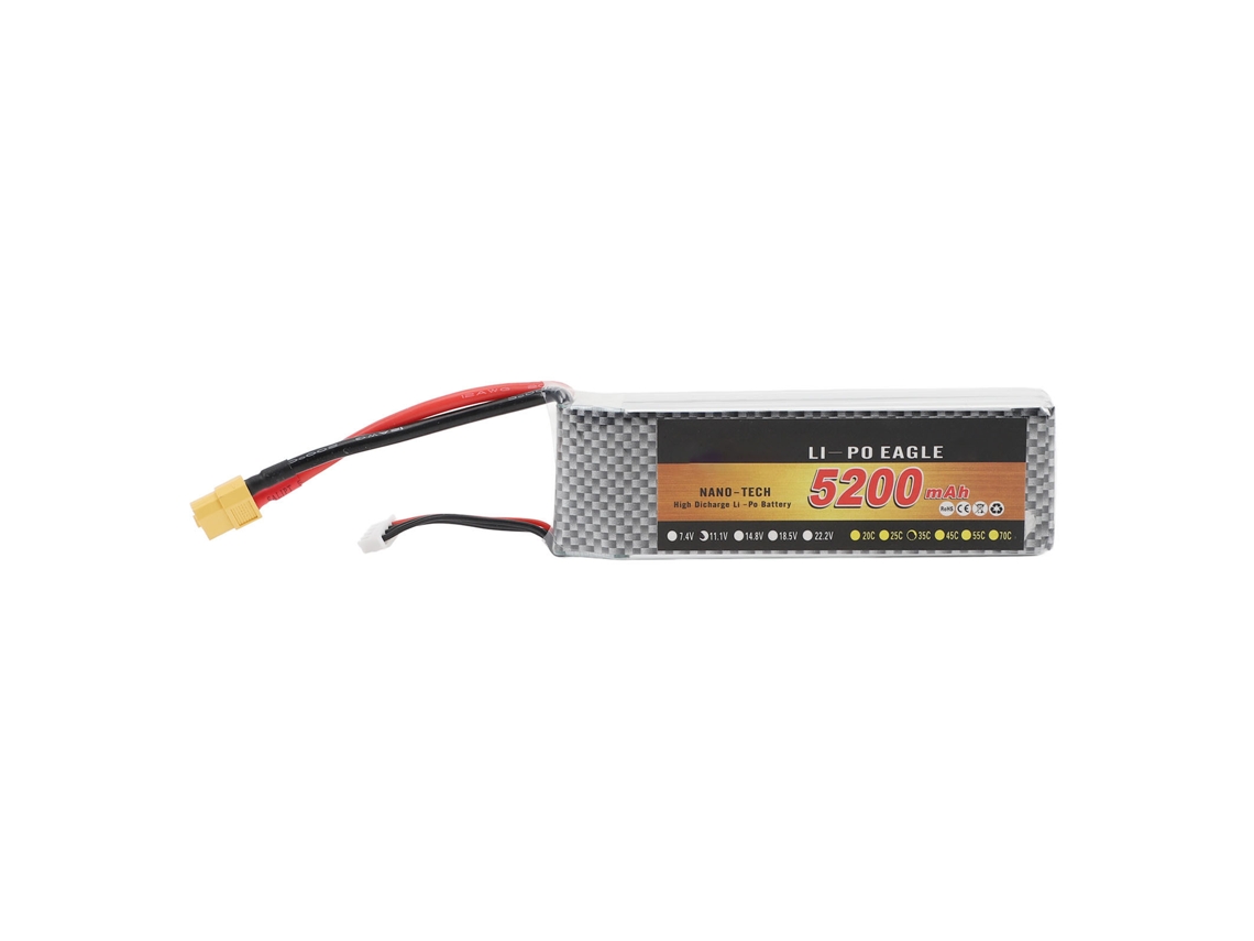Bateria De Lítio 5200mah 35c 11.1v Xt60 Para Carro De Controle Remoto Rc Caminhão Veículo