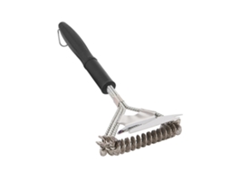 Pincel de Aço Inox para Limpeza de Churrasco