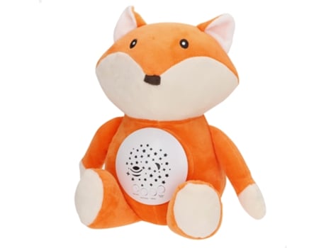 Projetor de estrelas de peluche com luz e som raposa Genial Baby