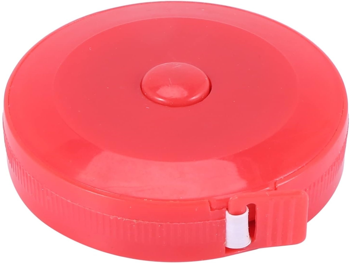 Lurelia Fita Métrica Flexível Retrátil 5m 1 Fita Plástico Vermelho Para Costura E Artesanato