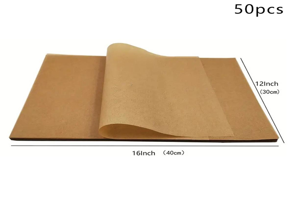 Papel vegetal Lurelia, 50/100 unidades, antiaderente, para grelhar e cozinhar