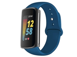 Bracelete Silicone Líquido para Azul Fitbit by Google Charge 5