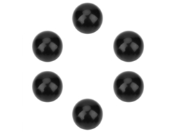 Puxadores Esféricos Com Rosca Preta Laxiscreed Para Máquinas (rosca M12, Diâmetro 40mm)