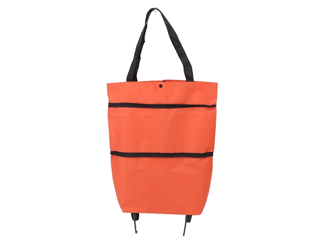 Carrinho de Compras Dobrável, Grande Capacidade, com Zíper, em Tecido Oxford e com Rodas, Ideal para Camping. GOKOCO