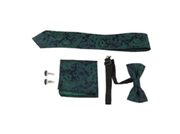 Conjunto Gravata Laço com Gemelos Lenço Caixa Presente Masculino Formal 8cm