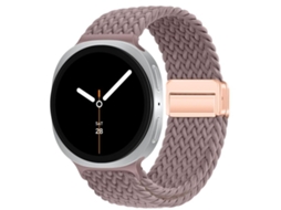 Bracelete para Samsung Galaxy Watch 8/8 Classic Nylon Trançado com Fivela Magnética Clássica Violeta Esfumaçado XIAOMOYU