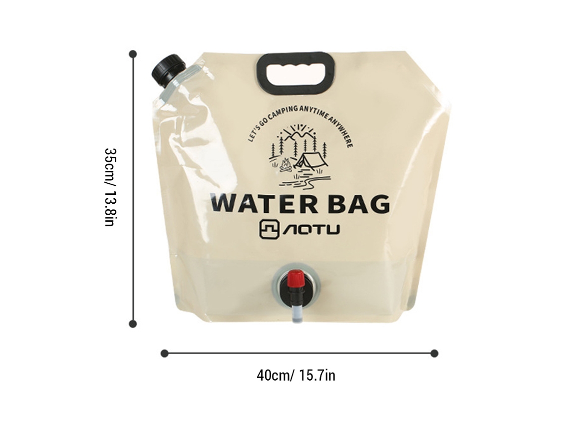 Saco de Água Colapsível 9l com Torneira para Camping