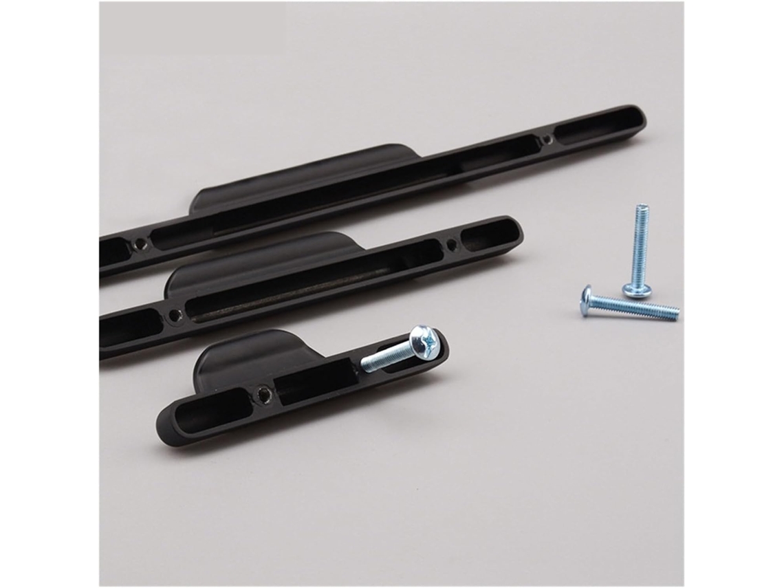 Conjunto De 2 Puxadores Armário Em Liga Zinco Preta Para Cozinha, Gavetas E Portas, Estilo Americano Cor 96mm