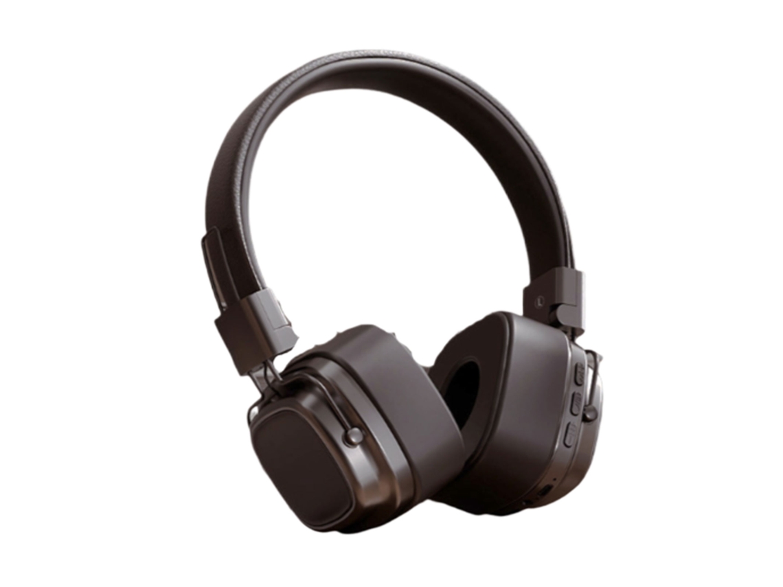 Fones De Ouvido Bluetooth Com Microfone Embutido E Audição Contínua - Marrom