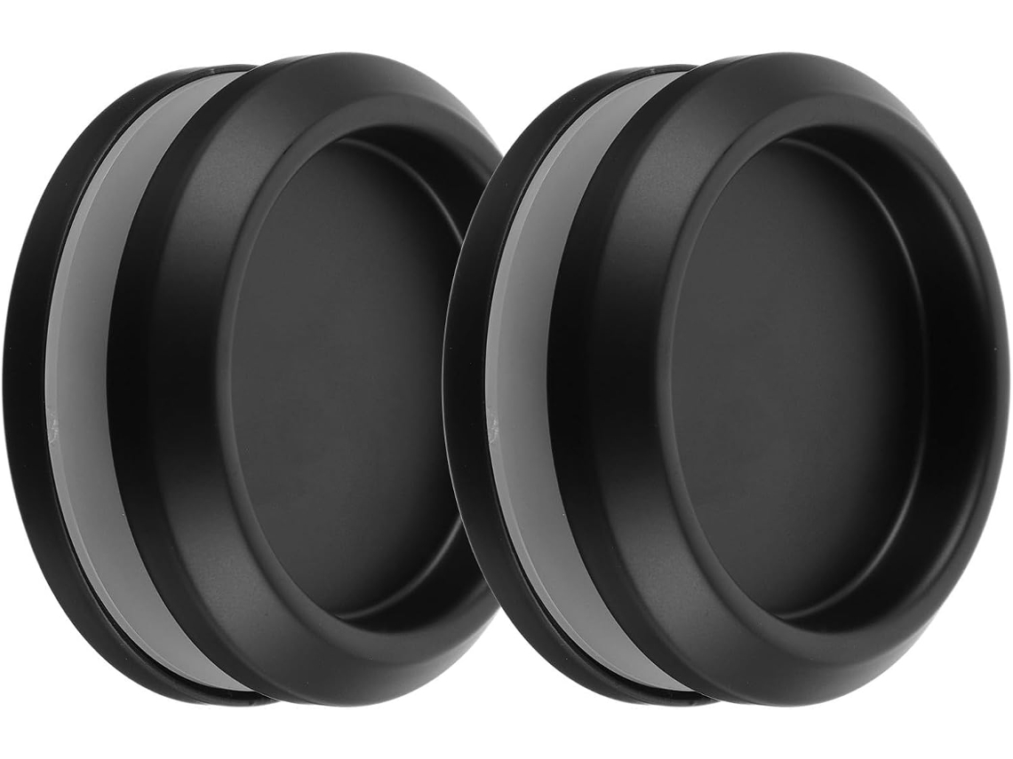 Puxador Circular Preto Em Aço Inoxidável Para Porta De Vidro 2 Peças