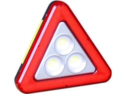 Triângulo De Segurança Com Led Vermelho, Estrutura Triangular De Plástico Estável.