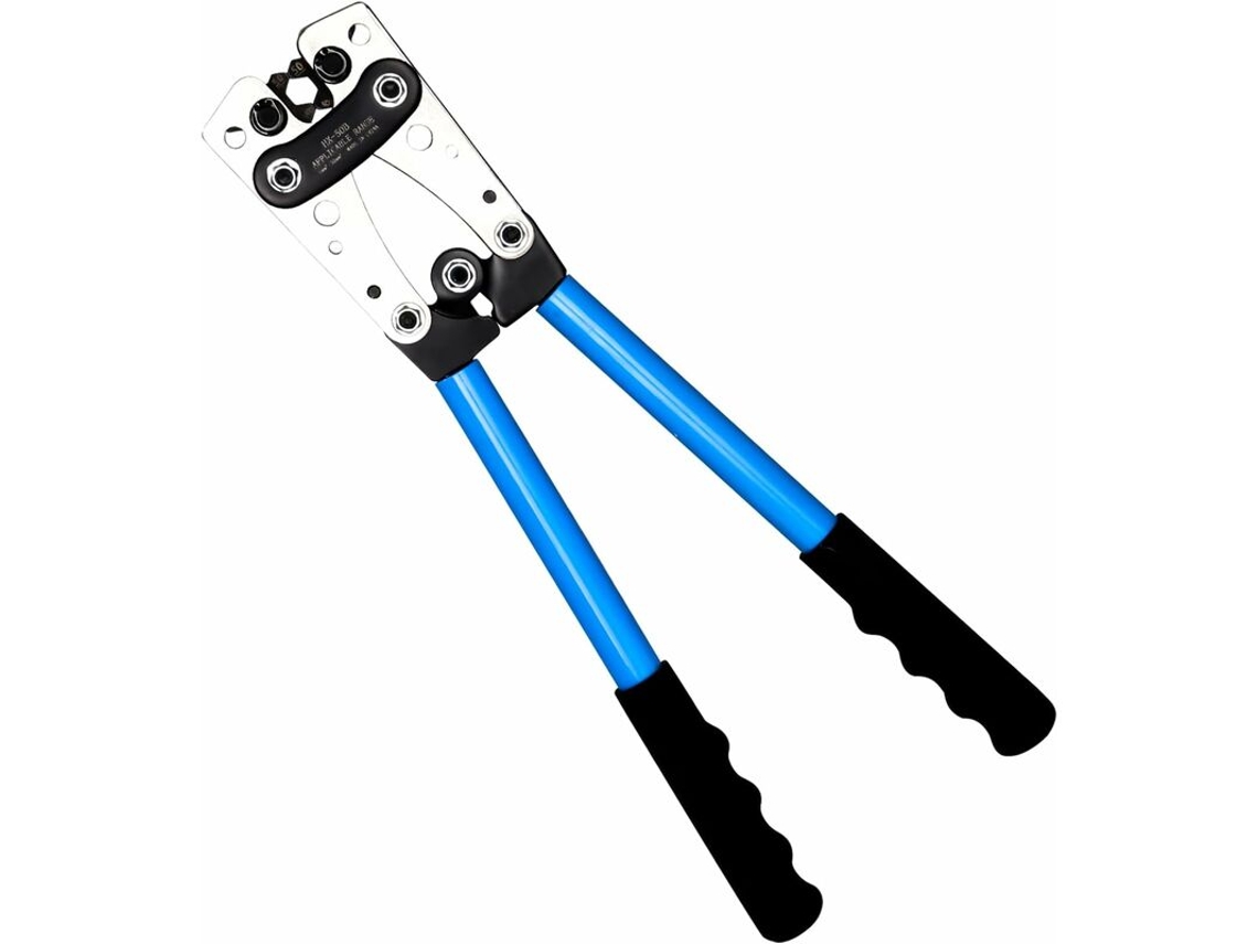 Alicate de Crimpagem AQUAFORGE para Terminais de Cabos 10 a 50 mm² com Kit de 60 Terminais