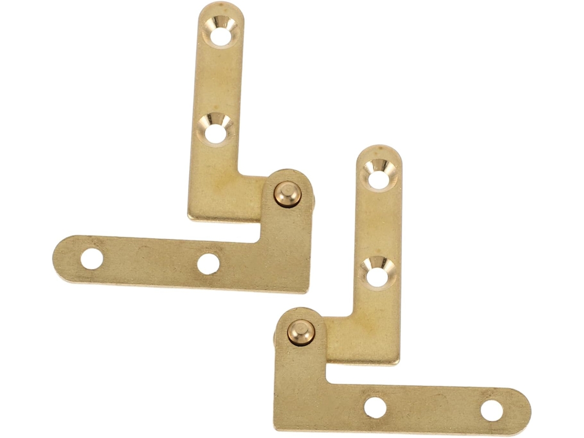 Dobradiças De Porta, 4 Pares De Dobradiças Giratórias Invisíveis Vintage Em Cobre.