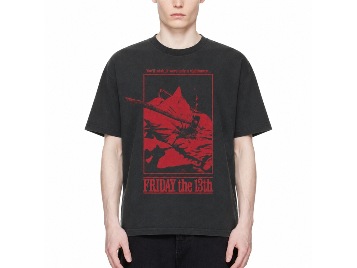 Rockinstone Nightmare On Elm Street Mono Poster Black T-shirt Size:m