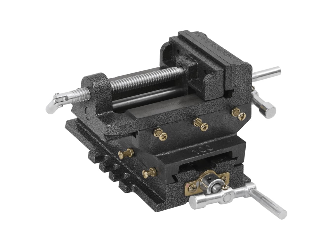 Vidaxl Torno-prensa Manual Com Corrediça Transversal 78 Mm
