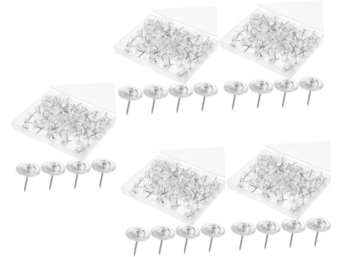 500 Tachinhas Transparentes Para Quadros De Avisos, Decoração Fotos E