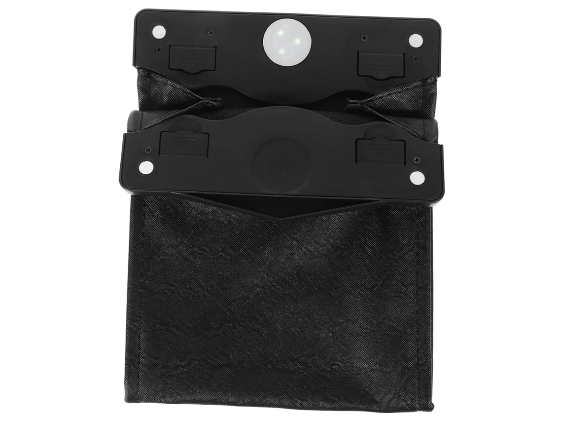 Bolsa Organizadora De Couro Preto Para Carro Com Luz Embutida E Lixeira.