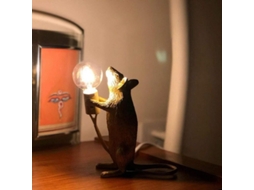 Lâmpada De Mesa Raton Led Moderna Para Dormitório Decoração Art Deco Ouro (3 Unidades)