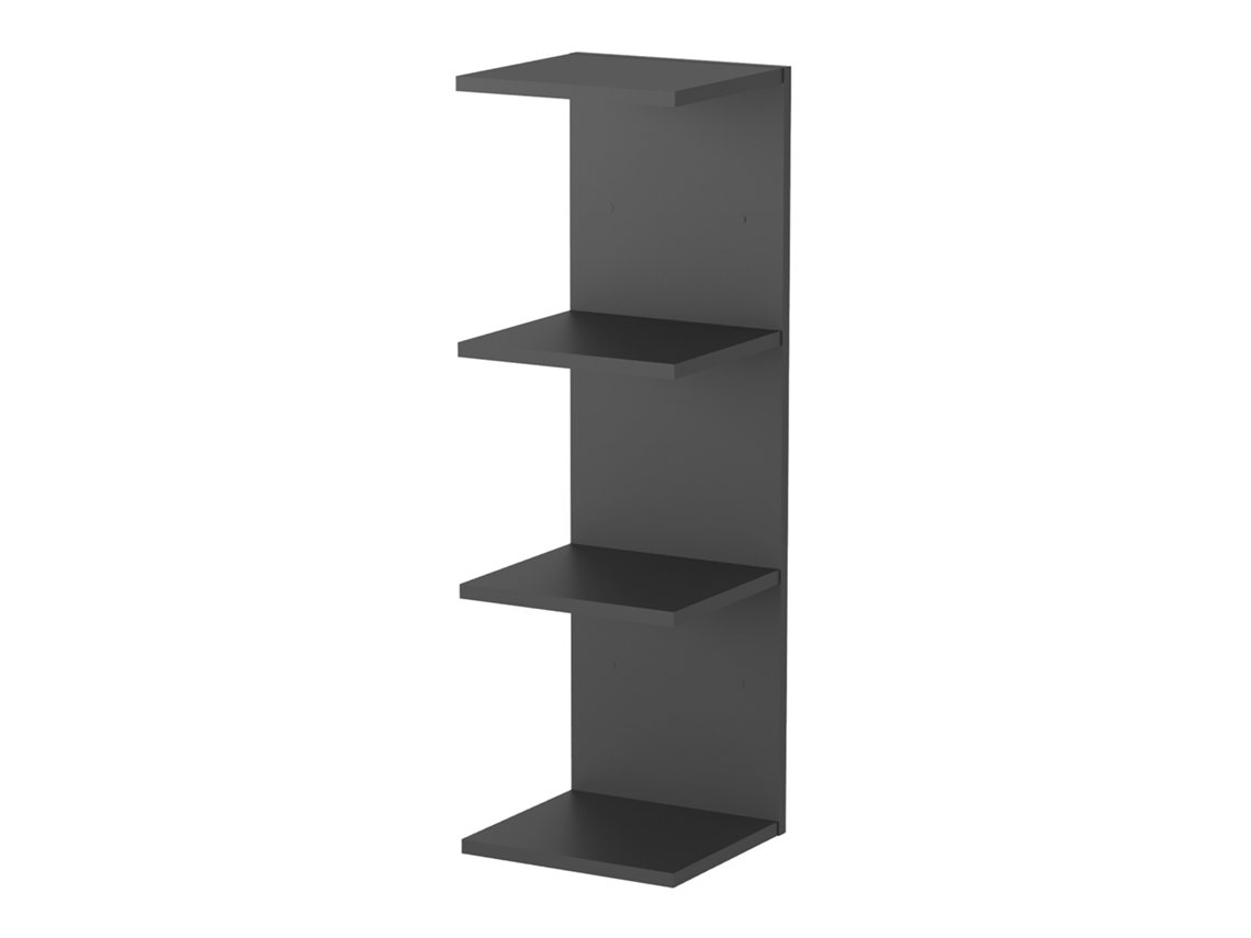 Prateleira De Parede Surahammar 4 Prateleiras 95x30x28 Cm Preto [EN.CASA]