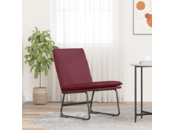 Vidaxl Cadeira Lounge 52x75x76 Cm Tecido Vermelho Tinto