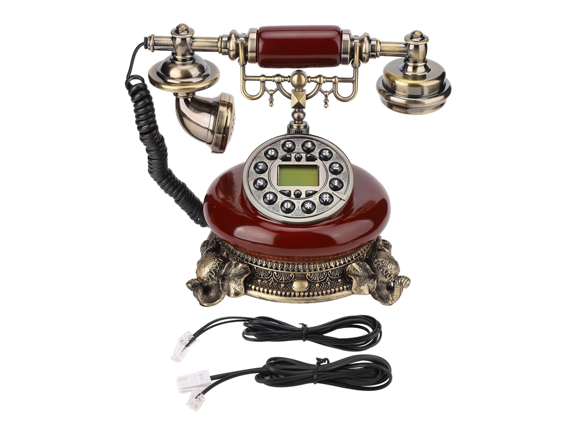 Telefone Fixo Vintage Digital Com Identificação De Chamadas