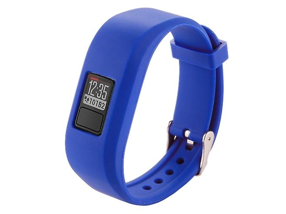 Pulseira De Silicone, Compatível Com Smartwatch Garmin Vivofit 3 (comprimento Aproximado 24, 2 Cm), Azul Escuro.