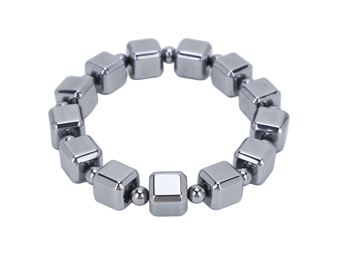 LAOPIPFU Pulseira De Terahertz Com Contas Retangulares 0,4 Polegadas, Boa Condutividade Térmica, Natural