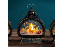 Enfeite de Natal Portátil Criativa Pequena Lâmpada Óleo Retro
