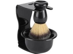 Kit de Conjunto de Barbear Fdit Conjunto de Pincéis de Barbear com Suporte de Pincel de Aço Inoxidável Tigela de Sabonete de Barbear 3Pcs JEDBESETZT